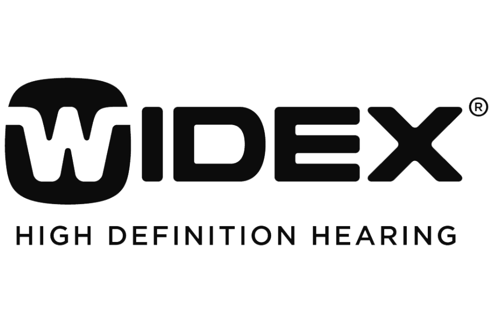 Logo de audifonos de widex colaborador de óptica Santa Otilia<br />
